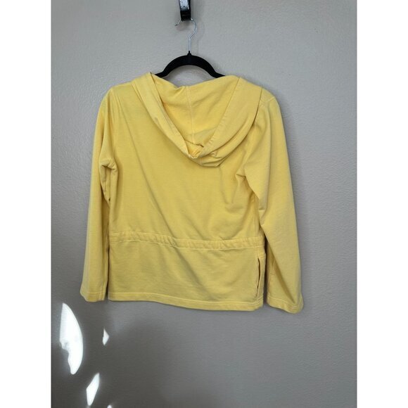 Passports Womens Yellow‎ Sweatshirt Small Zip up hooded drawstring Cotton - Picture 5 of 6